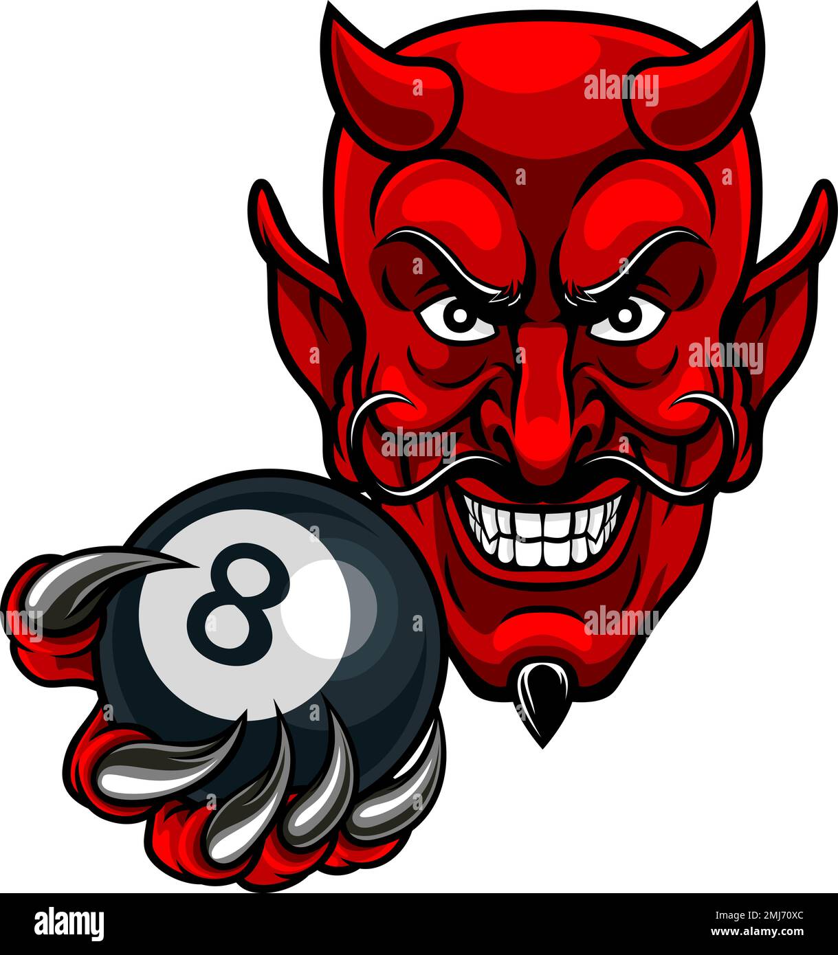 Devil Angry Pool 8 Ball Billiards Mascot Cartoon Stock Vector Image devil-angry-pool-8-ball-billiards-mascot-cartoon-stock-vector-image