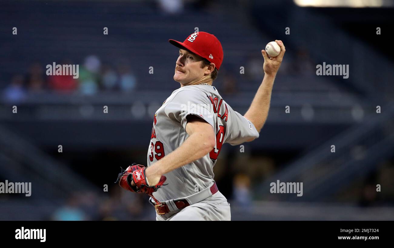 St. Louis Cardinals starting pitcher Miles Mikolas delivers during the ...