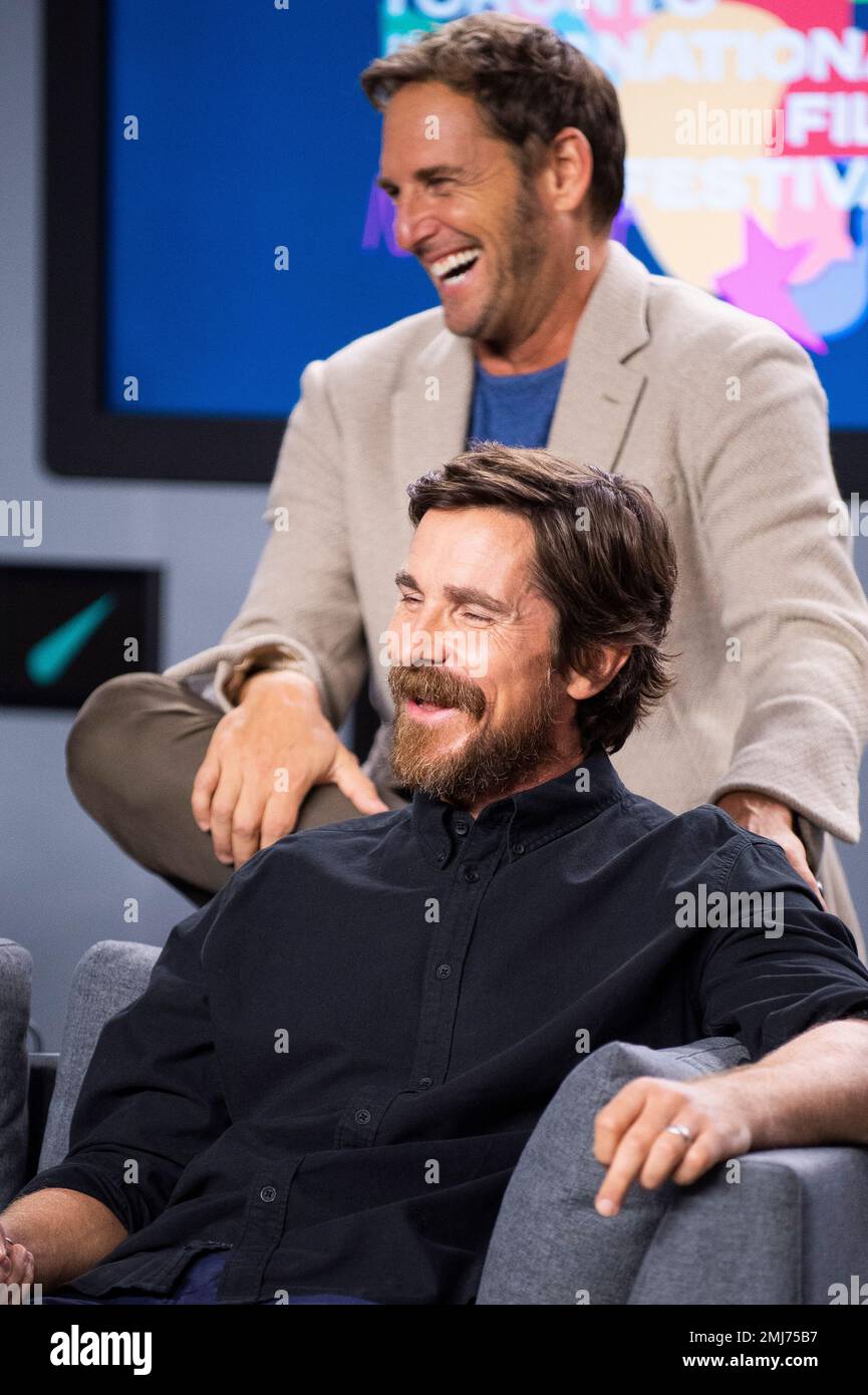 Actors Christian Bale and Josh Lucas attend a press conference for 