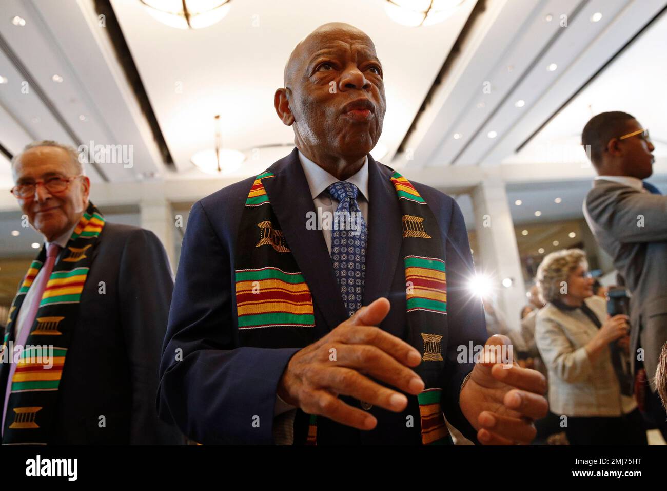 Rep. John Lewis, DGa., attends a ceremony to commemorate the 400th