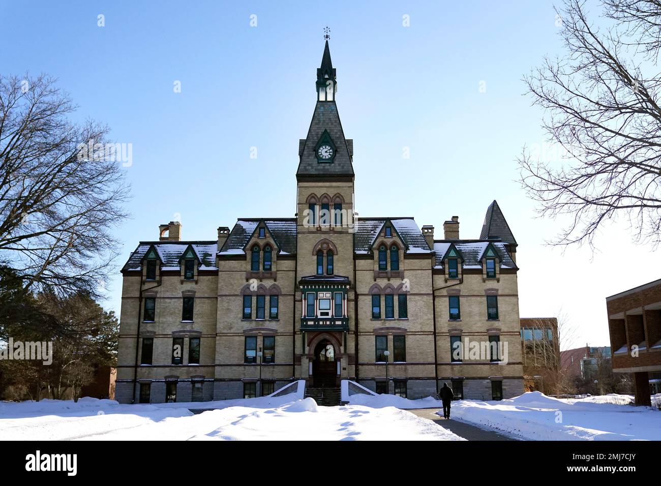 Old Main Hall at Hamline University is viewed Friday, Jan. 27, 2023, in