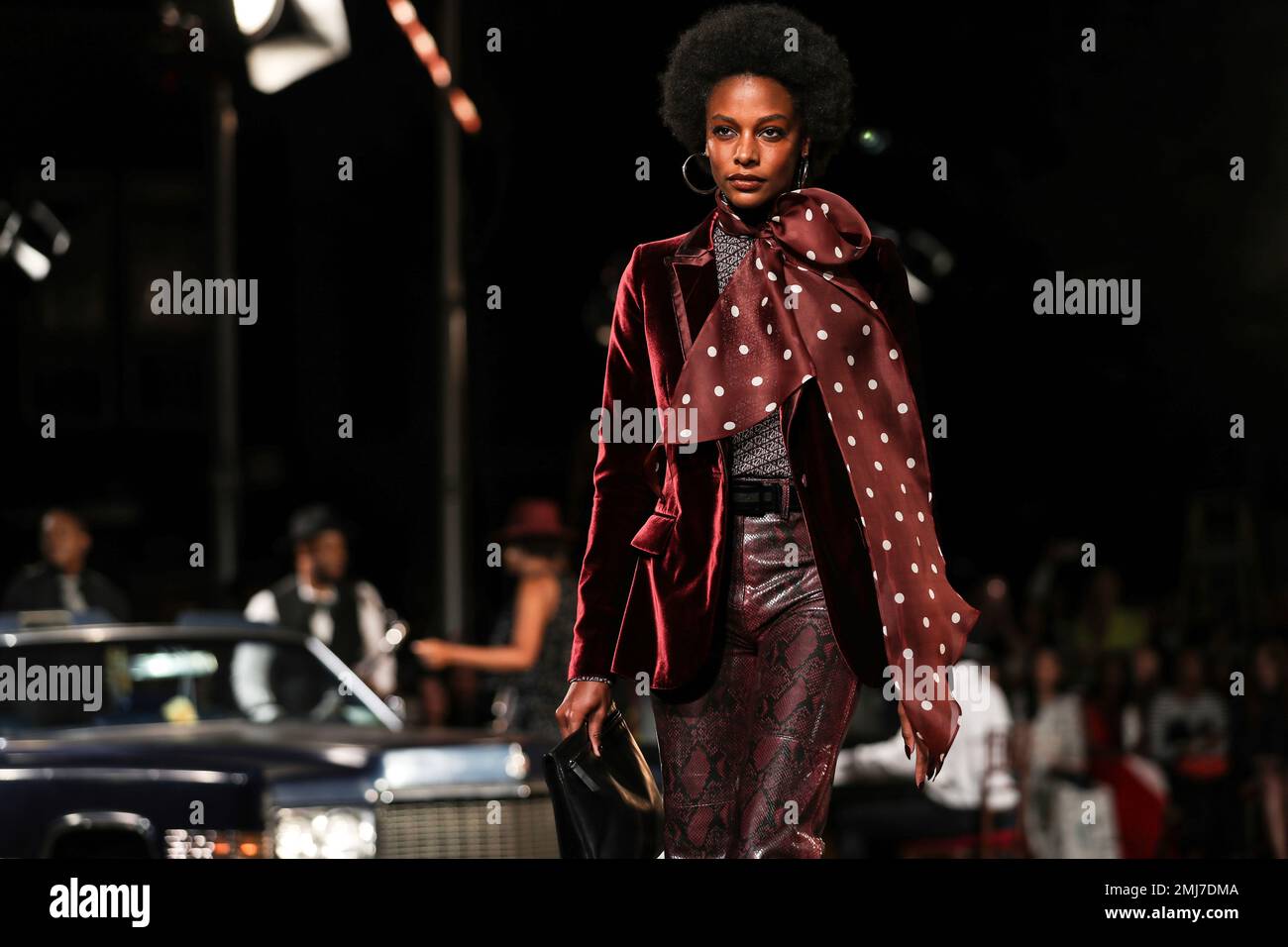 The Tommy Hilfiger collection is modeled during Fashion Week in New York,  Sunday, Sept. 8, 2019. (AP Photo/Jeenah Moon Stock Photo - Alamy
