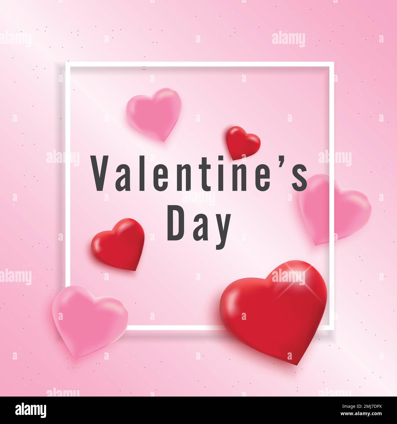 Valentines day sale background with balloons heart and icon set pattern ...