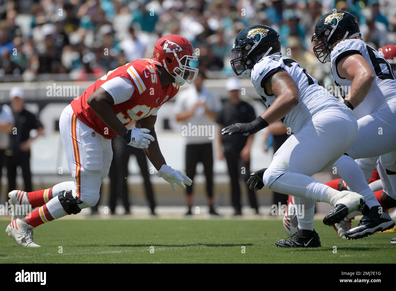 Kansas City Chiefs defensive end Chris Jones during the first half