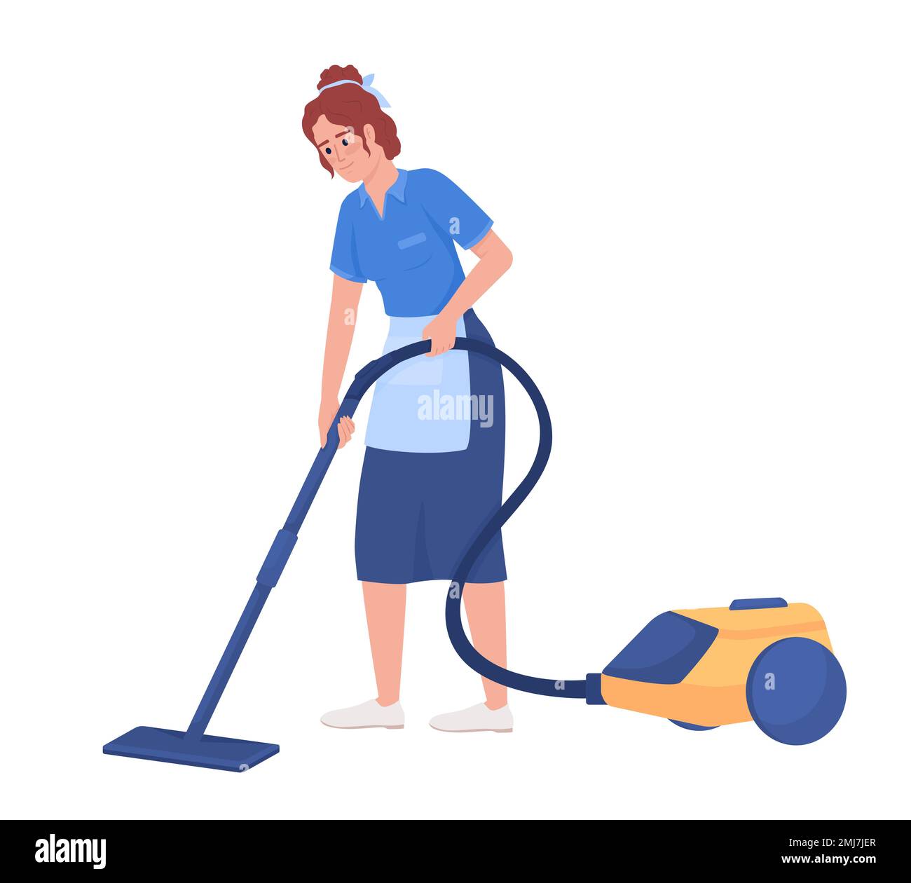 Woman posing vacuum cleaner Stock Vector Images - Alamy