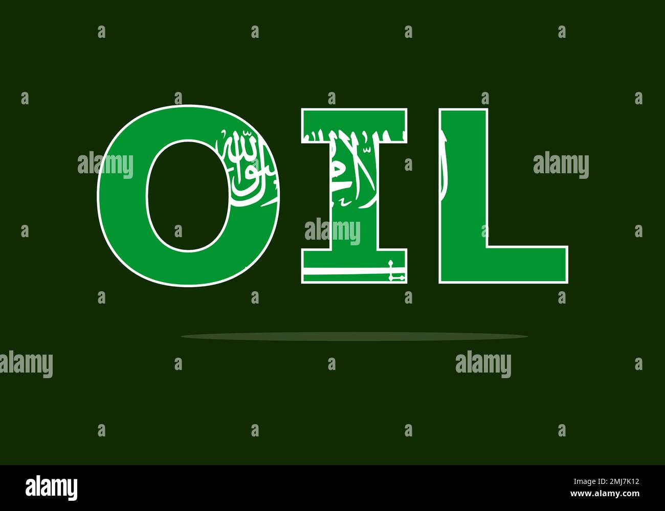 Oil Market Saudi Arabia. Global Superpower. Economy. Oil. Vector Illustration Graphic Design. Stock Vector