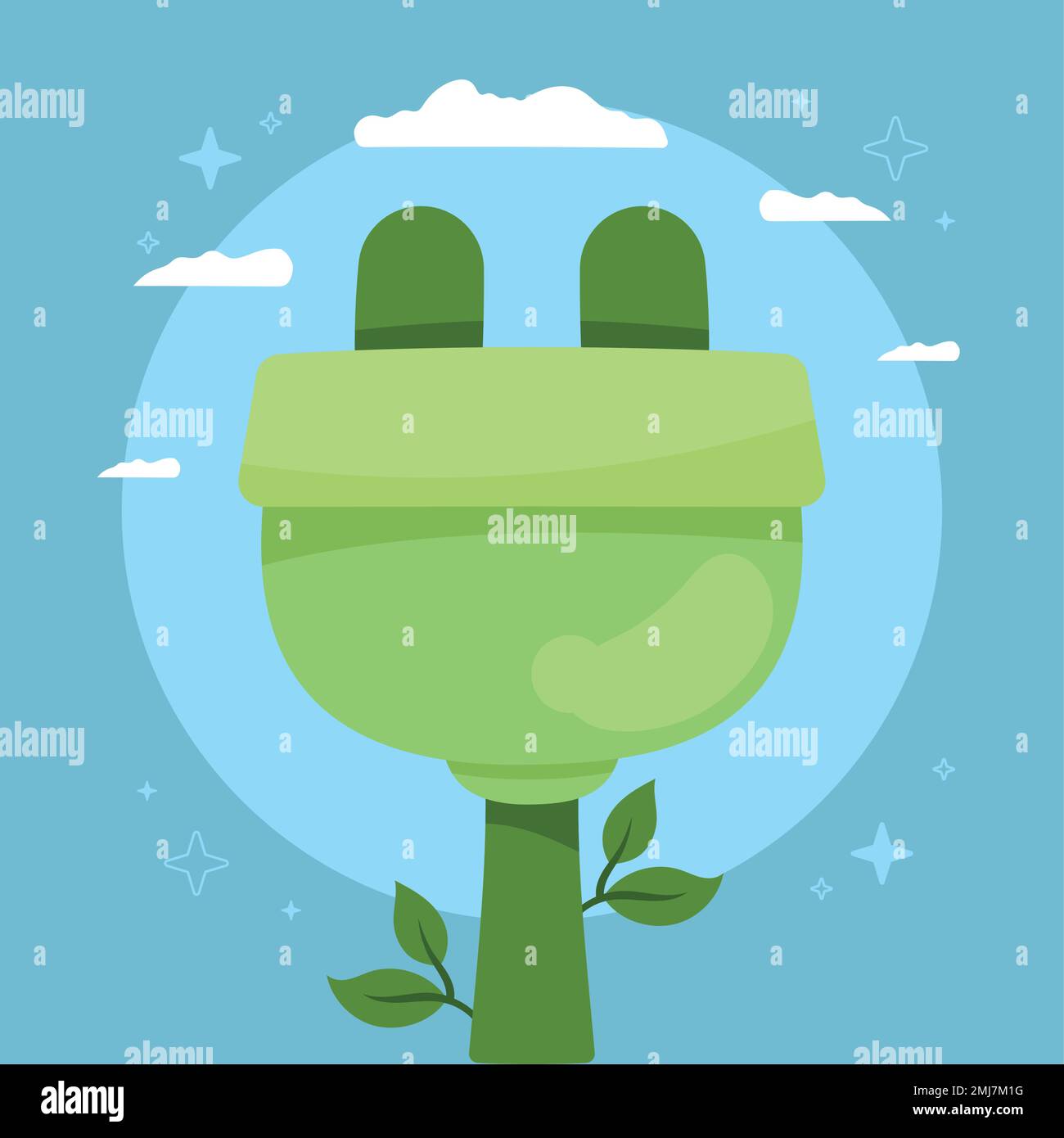 green energy connector plug icon Stock Vector Image & Art - Alamy