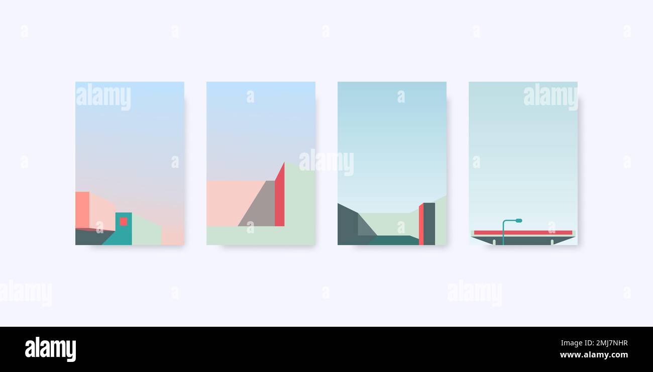 Minimal pastel background design vector set Stock Vector Image & Art ...