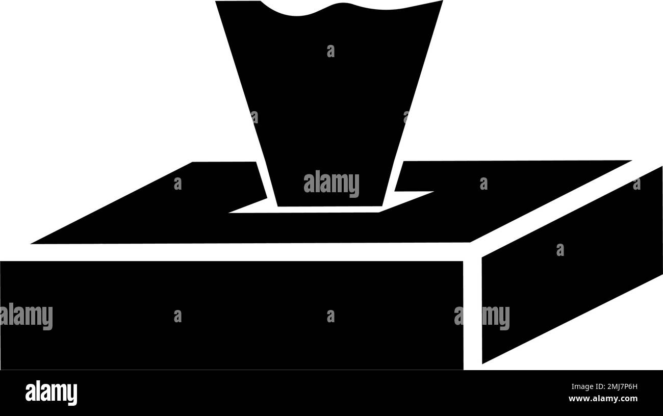 Tissue box silhouette icon. Editable vector. Stock Vector