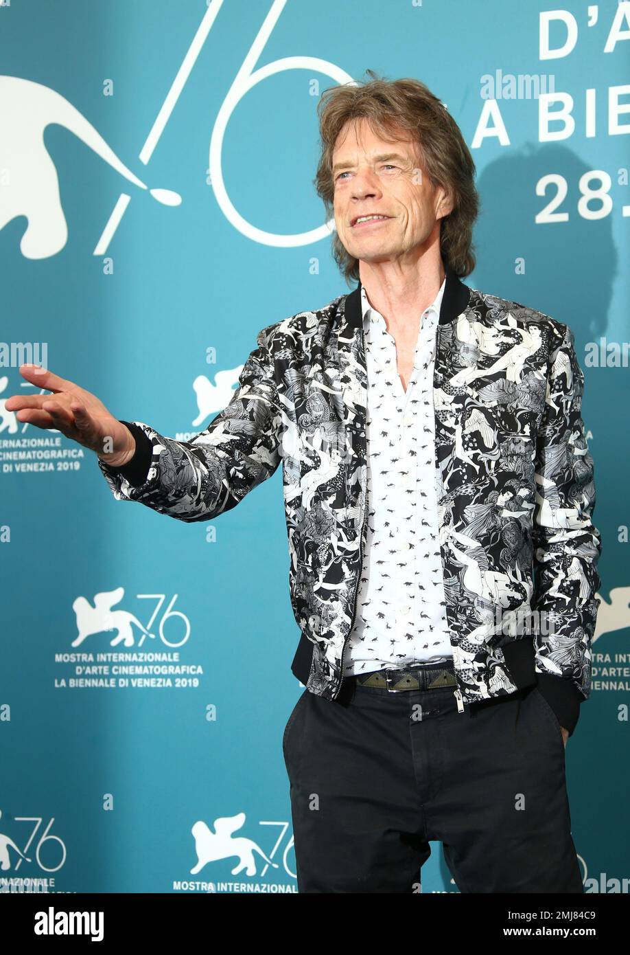 Actor Mick Jagger Poses For Photographers At The Photo Call For The Film The Burnt Orange 4738