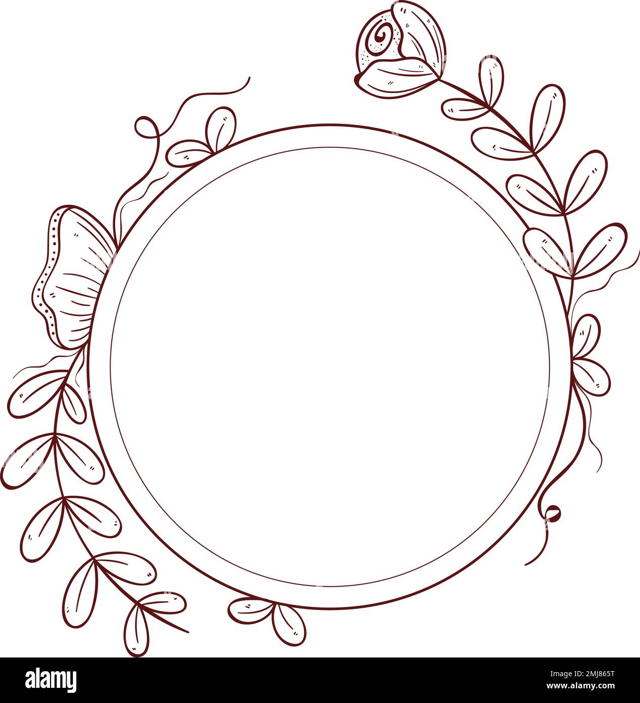 rose flower in circular frame icon Stock Vector Image & Art - Alamy