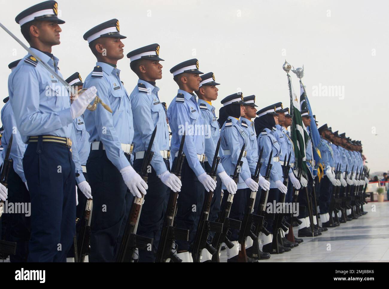 Pakistani Air Force Personnel Take Part In A Ceremony To Mark Pakistan ...