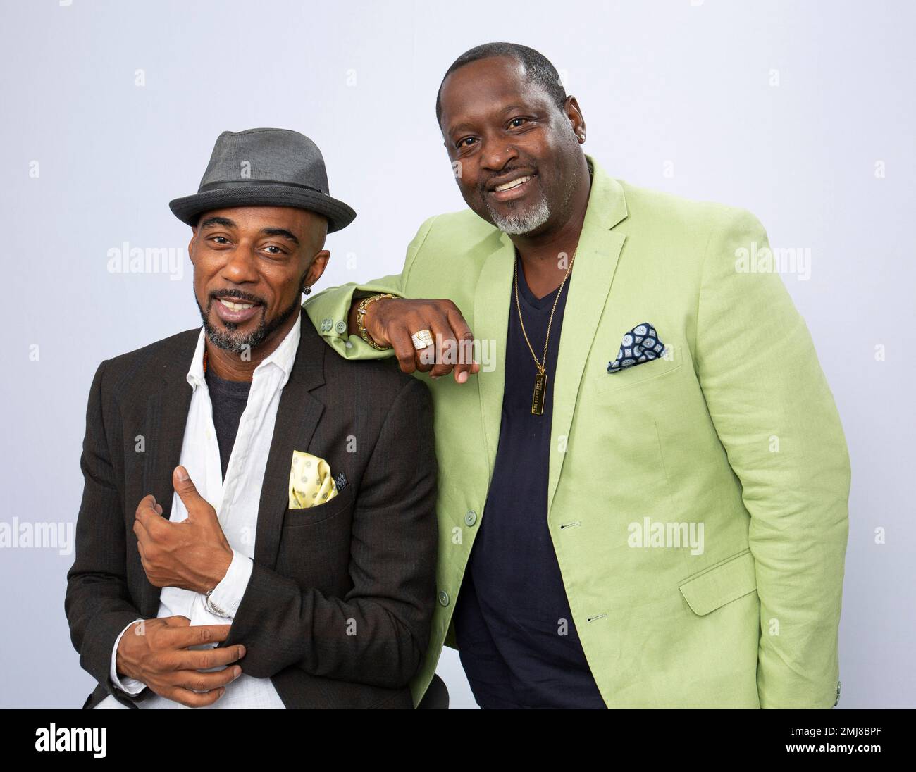 This Aug. 27, 2019 photo shows portrait shows Ralph Tresvant, left, and
