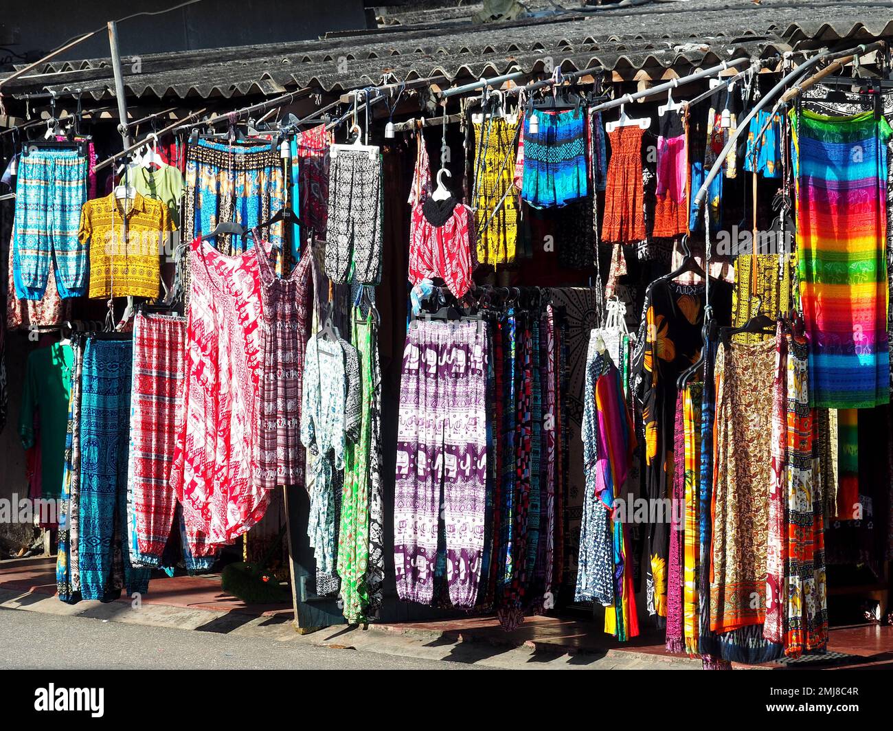 clothing store, Hikkaduwa, Southern Province, Srí Lanka, Asia Stock