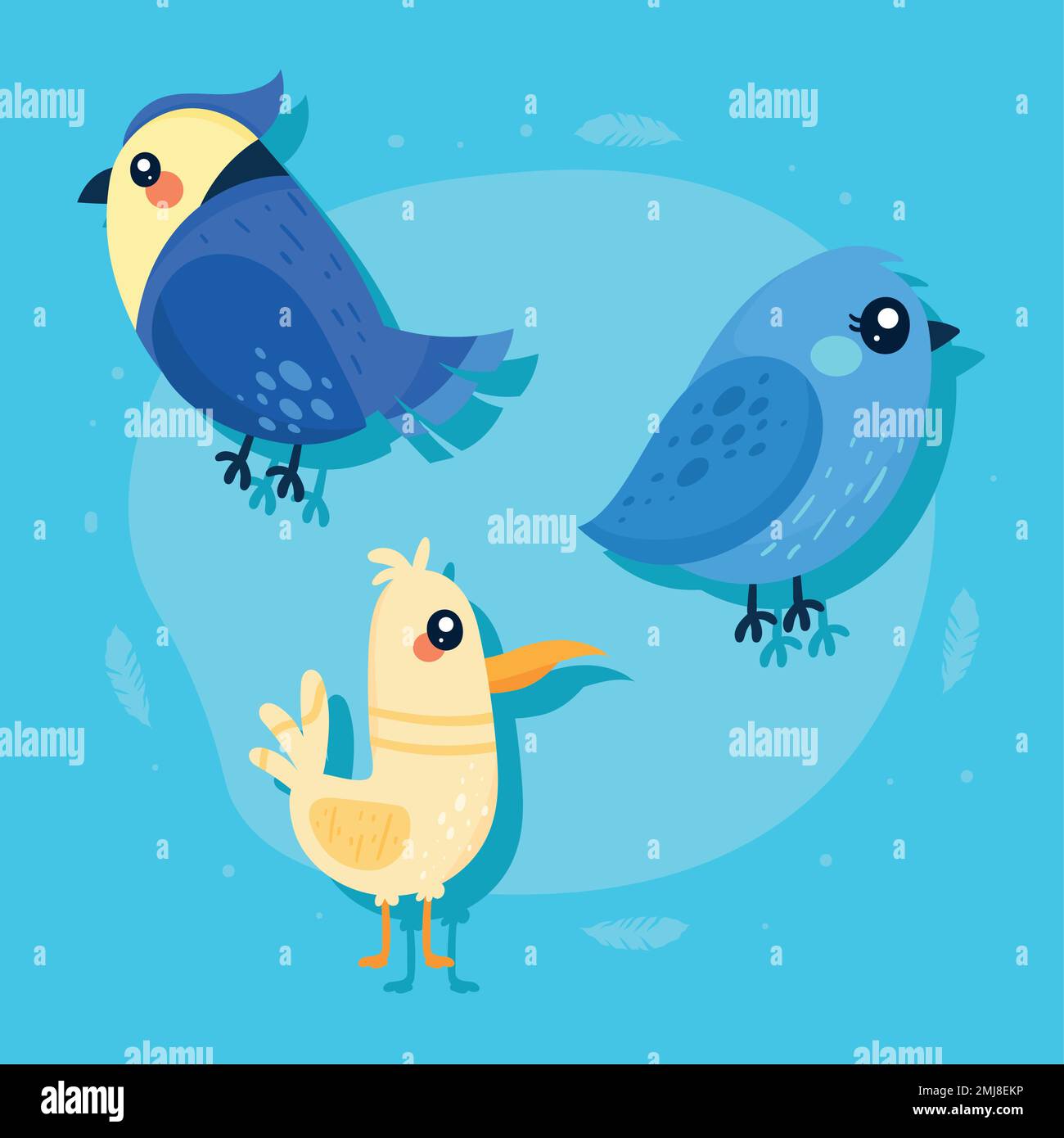 blue and yellow birds animals Stock Vector Image & Art - Alamy