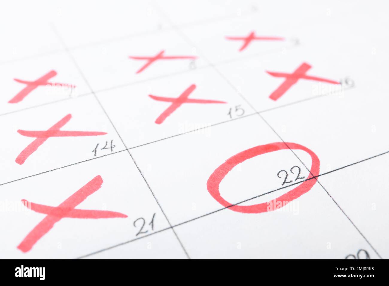 Mark Calendar Check mark in calendar hi-res stock photography and images - Alamy