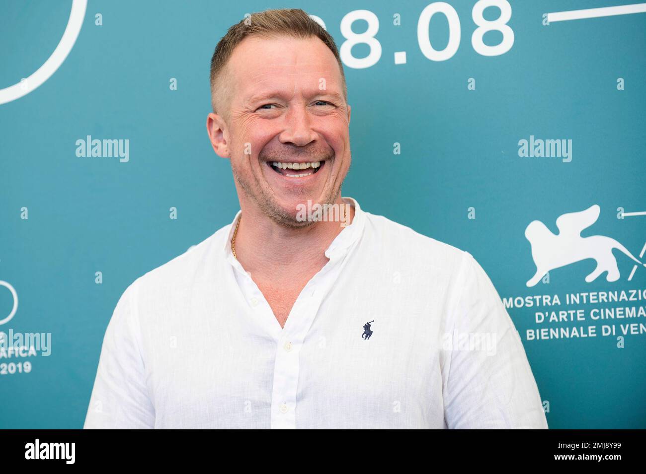 Actor Aleksei Kravchenko poses for photographers at the photo call for the film 'The Painted Bird' at the 76th edition of the Venice Film Festival in Venice, Italy, Tuesday, Sept. 3, 2019. (Photo by Arthur Mola/Invision/AP) Stock Photo