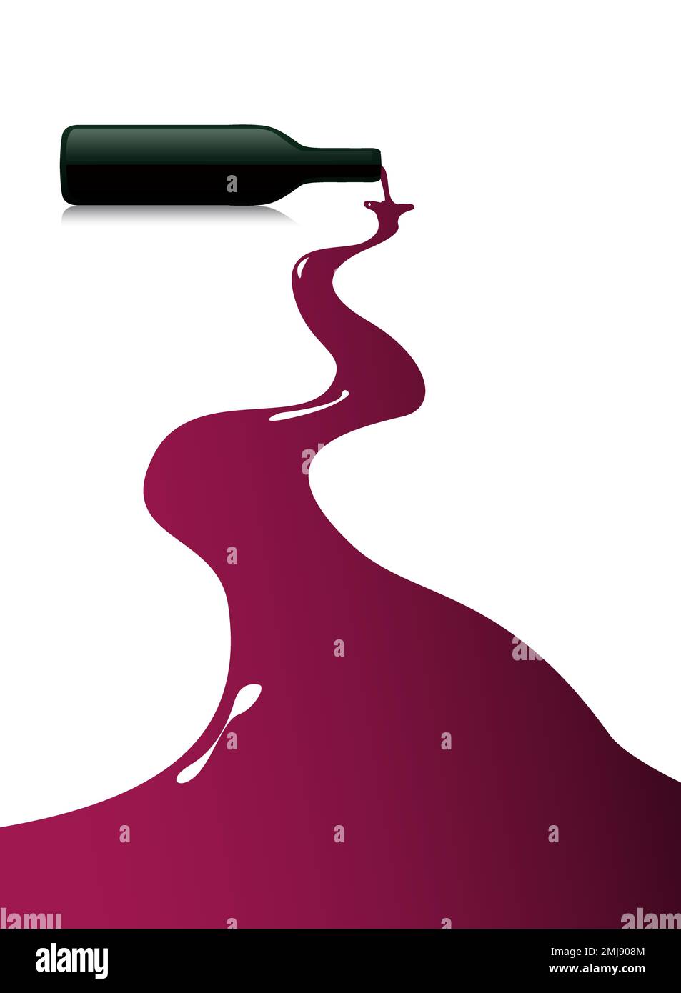 Spilled wine bottle Stock Vector Images - Alamy