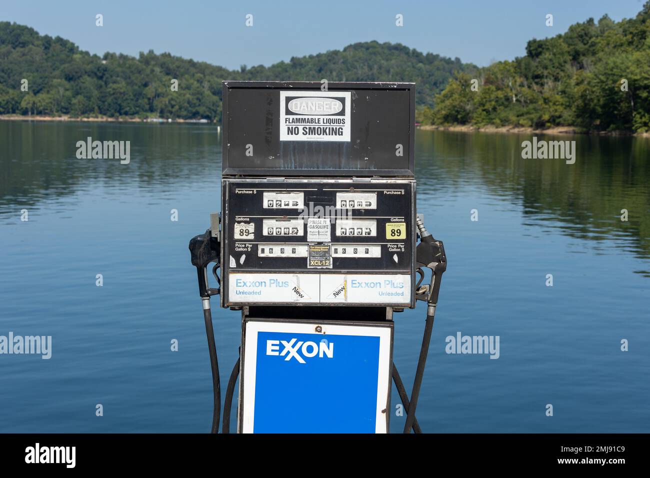 Boaters on Tygart Lake in Grafton, West Virginia are able to stop at