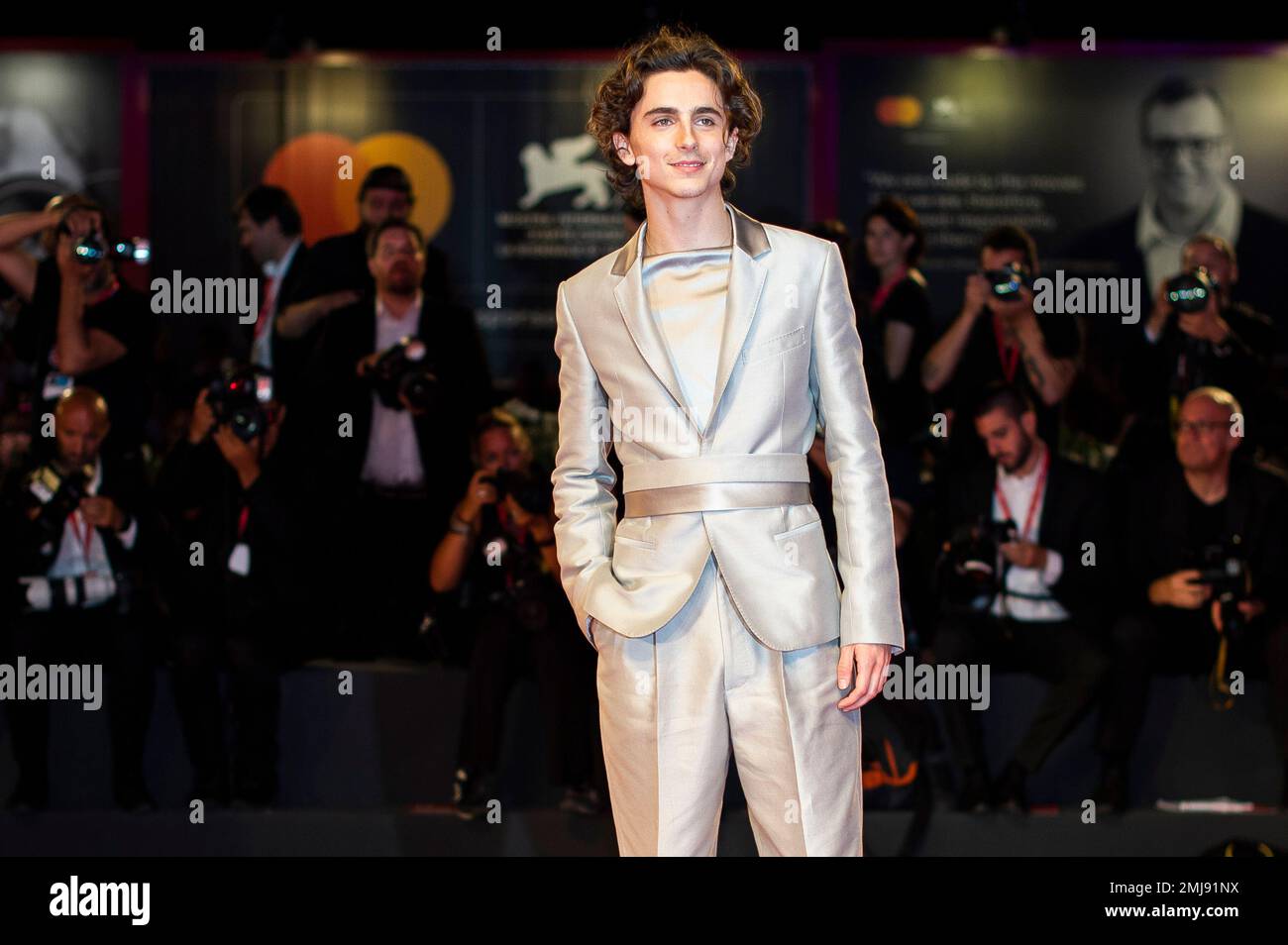Actor Timothee Chalamet poses for photographers upon arrival at the ...