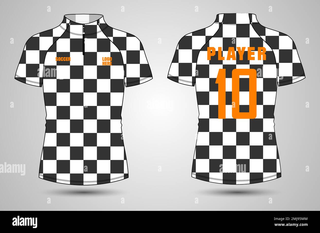 black white jersey template for team uniforms and Soccer t shirt