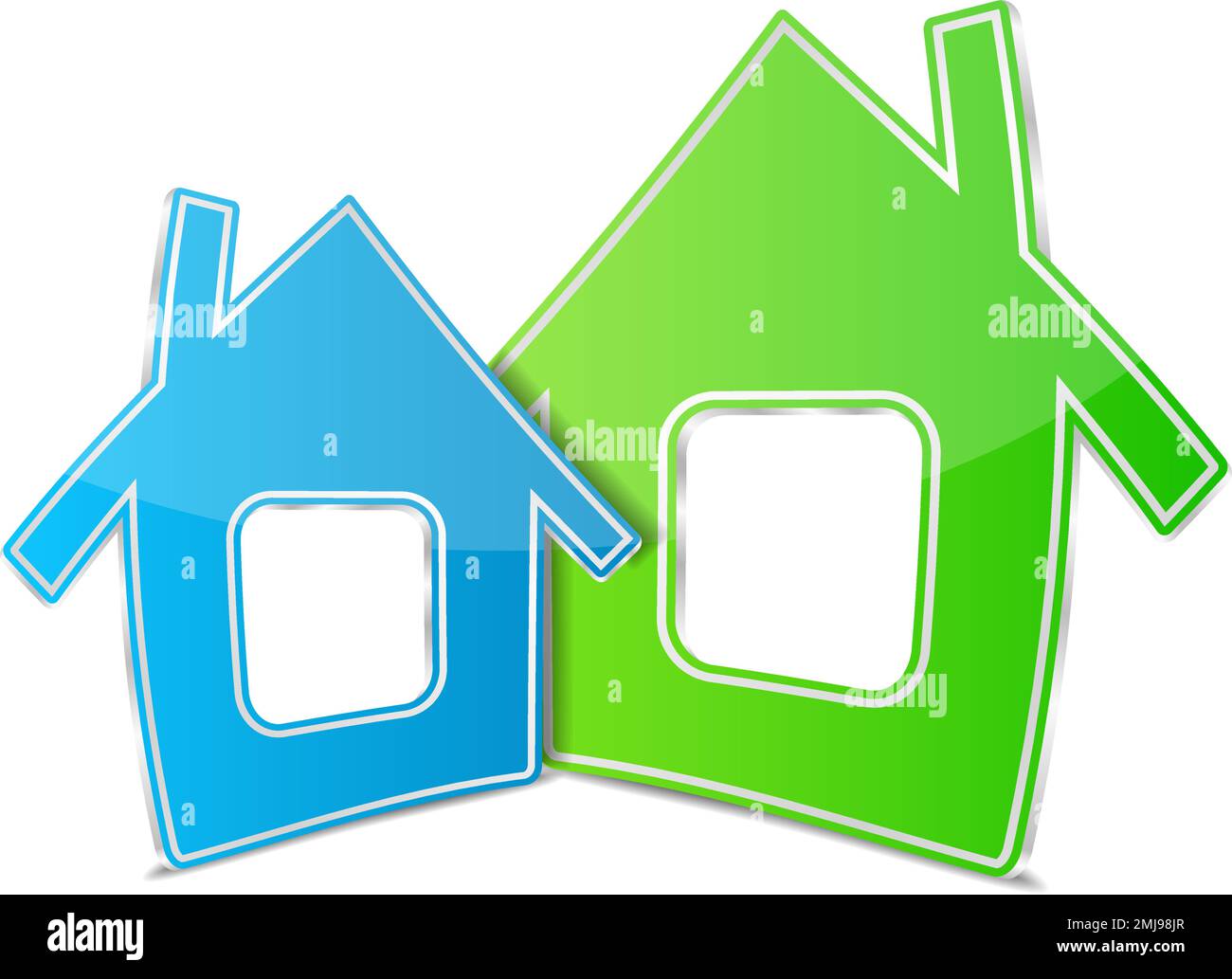 Abstract house icon on white background, design elements for your logo