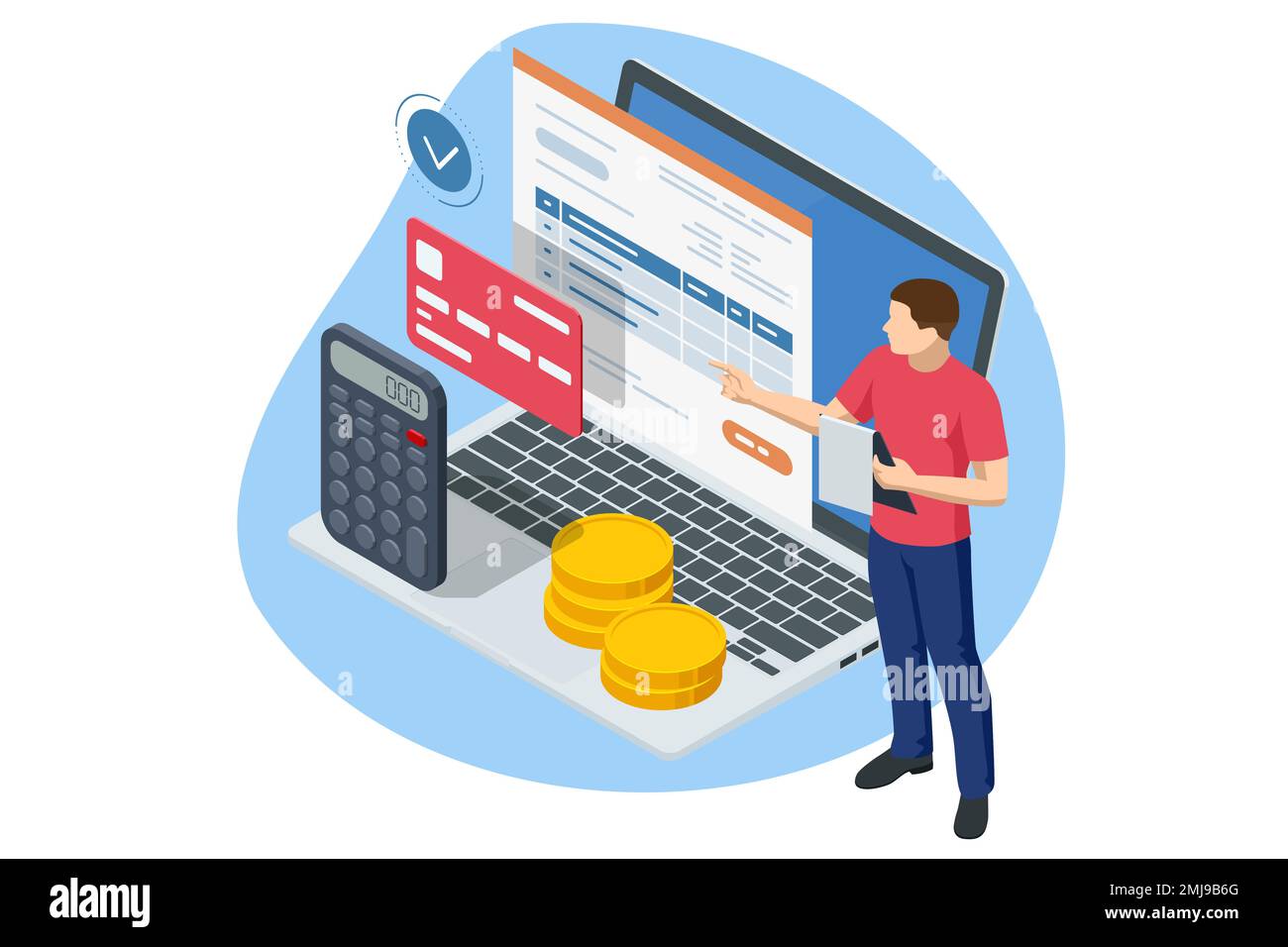Isometric Online Bill Payment. Home Utilities Bill Payment Services
