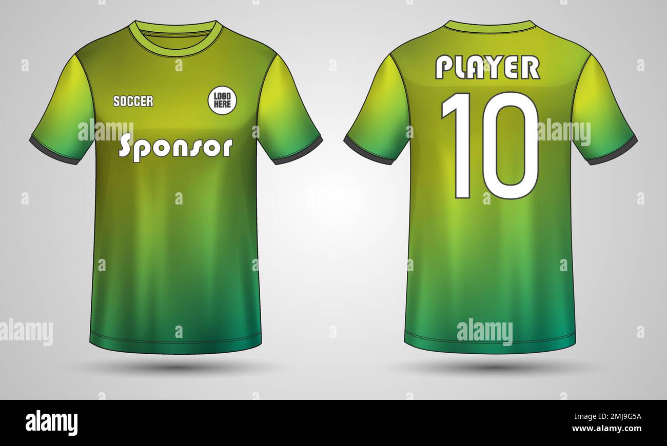 Tshirt sport Jersey design Vector illustration template Front And back