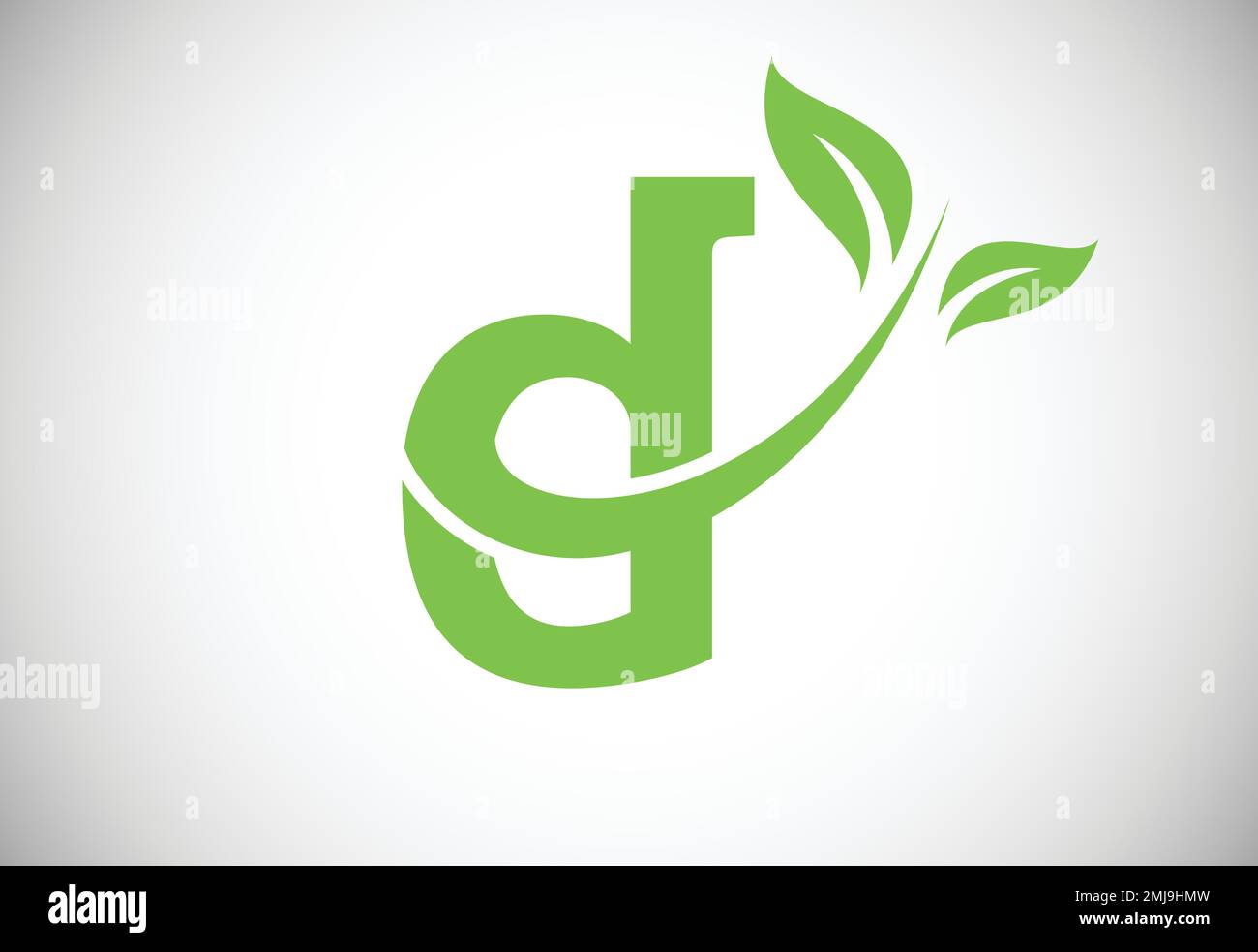 Initial letter D and leaf logo. Eco-friendly logo concept. Modern ...