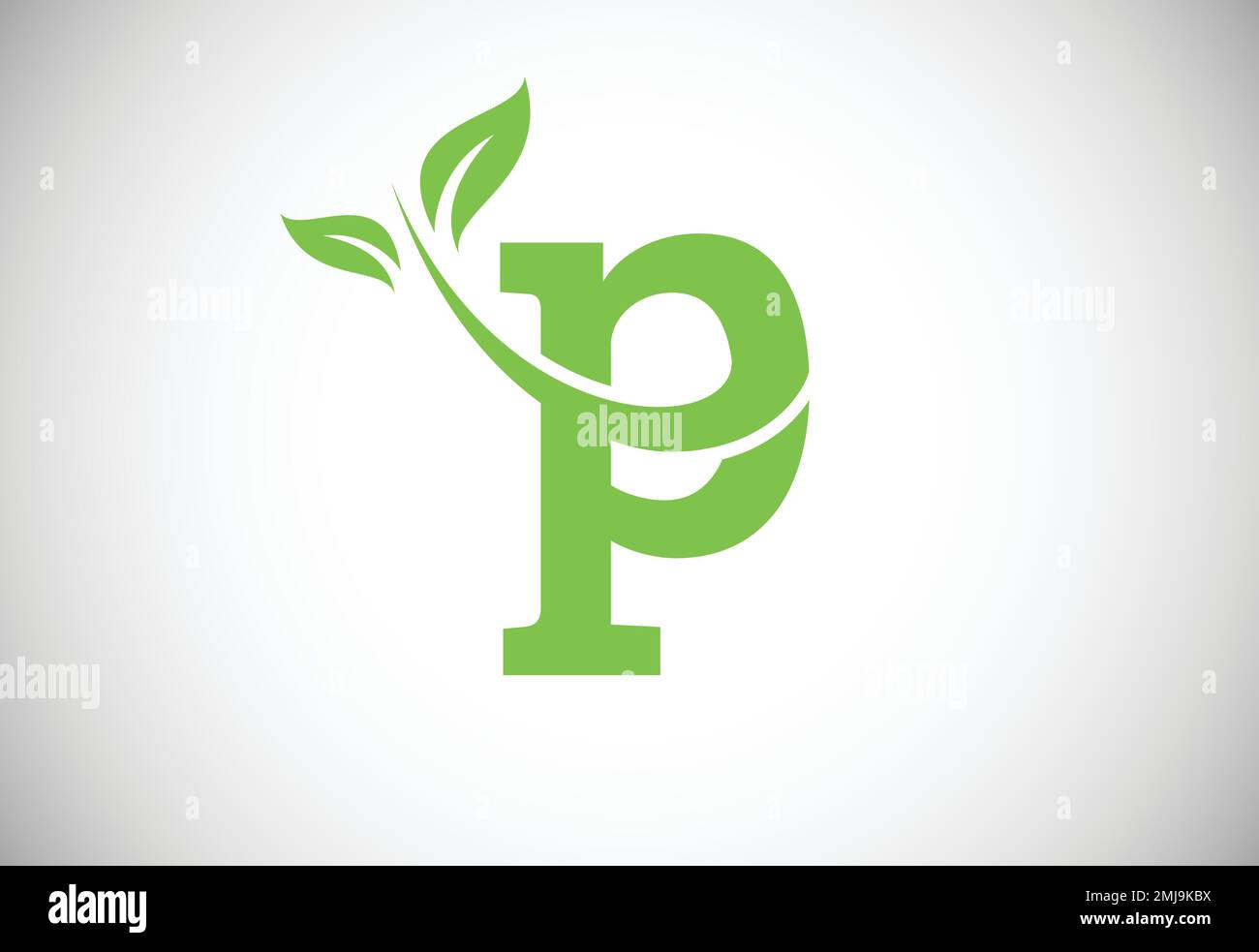 Initial letter P and leaf logo. Eco-friendly logo concept. Modern ...