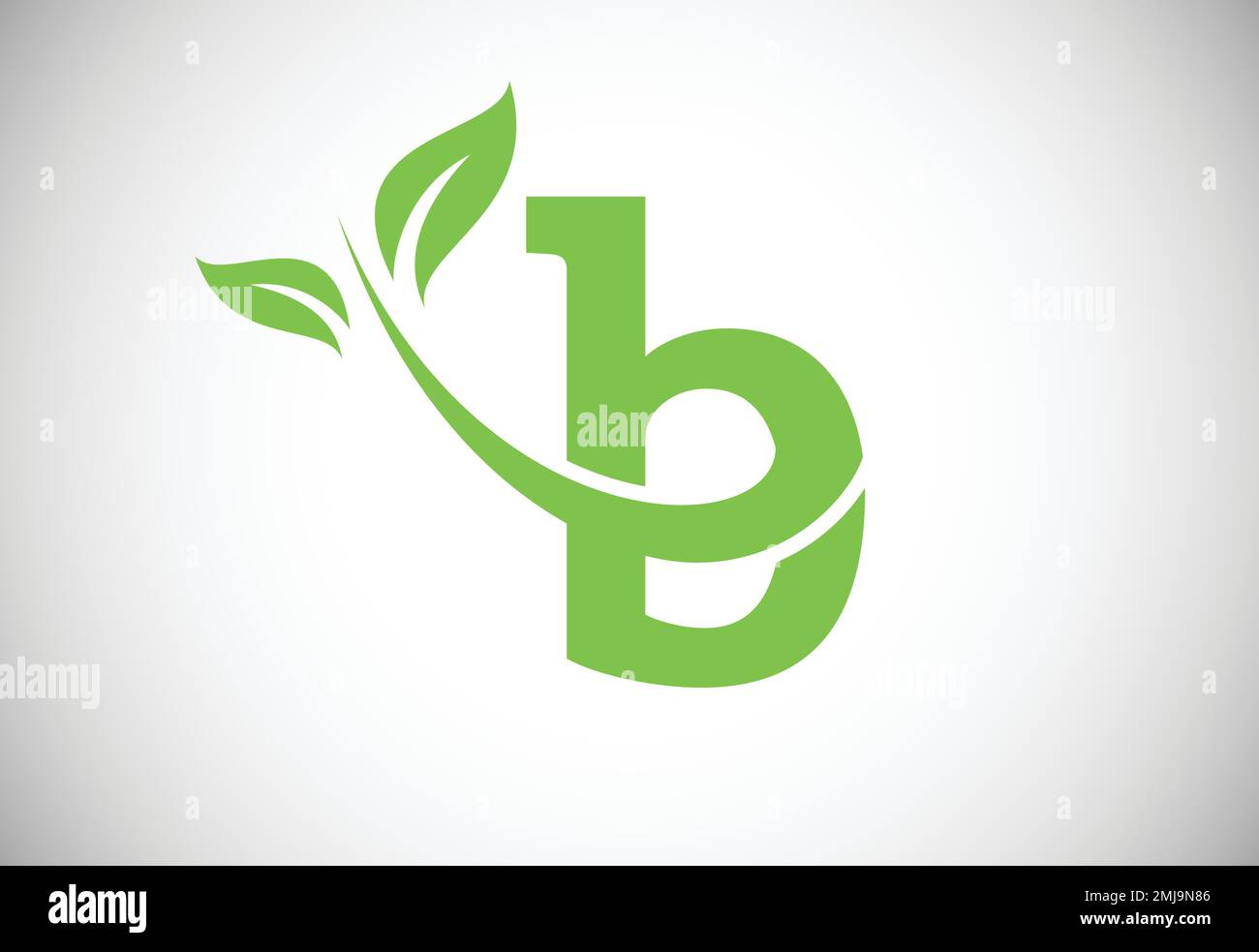 Initial Letter B And Leaf Logo. Eco-friendly Logo Concept. Modern ...