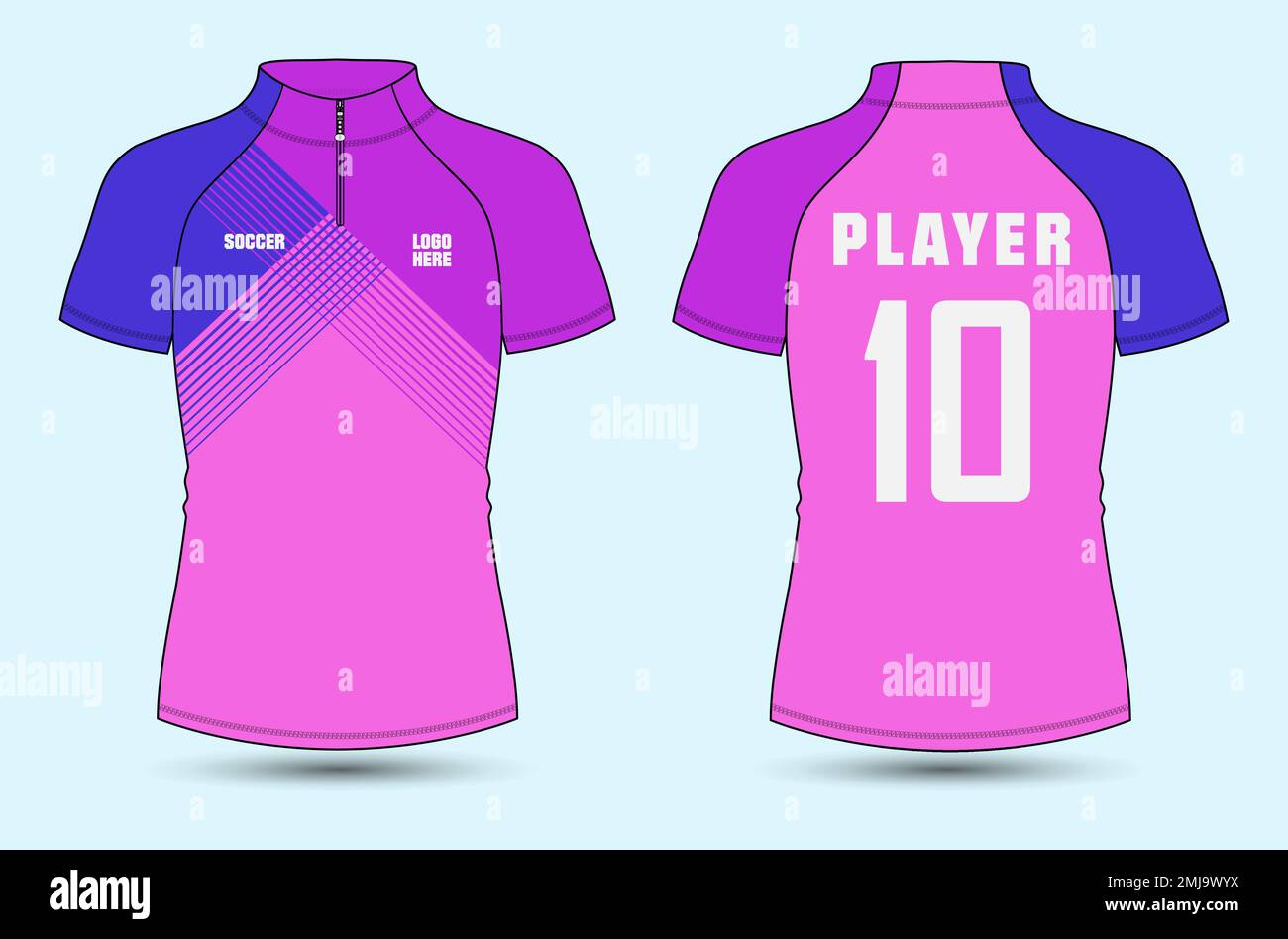 T-shirt sport Jersey design Vector illustration template Front And back  views, Soccer jersey mock up for football club and others. Sports Uniform  top Stock Vector Image & Art - Alamy