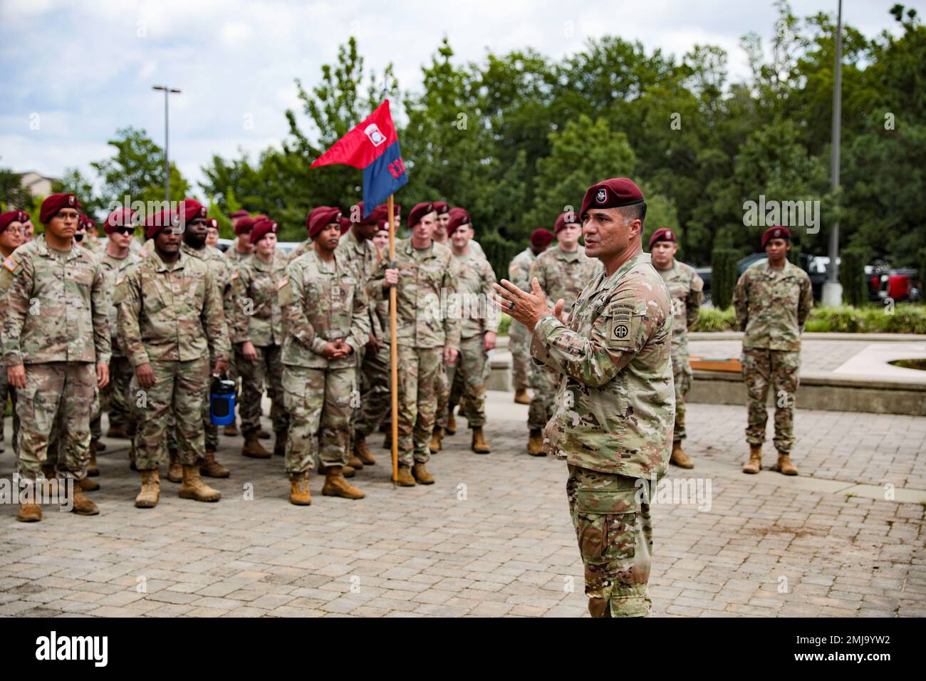 Paratroopers assigned to Headquarters and Headquarters Battalion attend