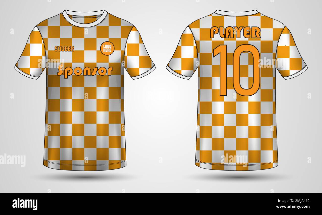 Tshirt sport Jersey design Vector illustration template Front And back views, Soccer jersey