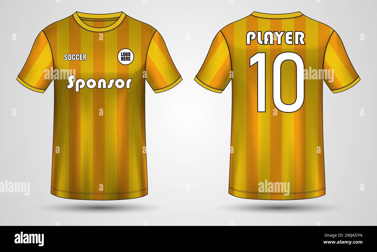 Tshirt sport Jersey design Vector illustration template Front And back views, Soccer jersey
