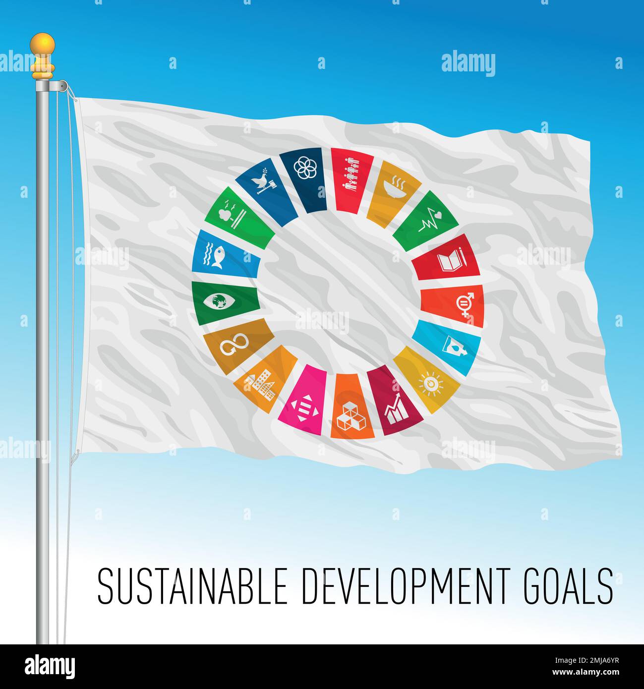 Flag of the Sustainable Development Goals international program with ...