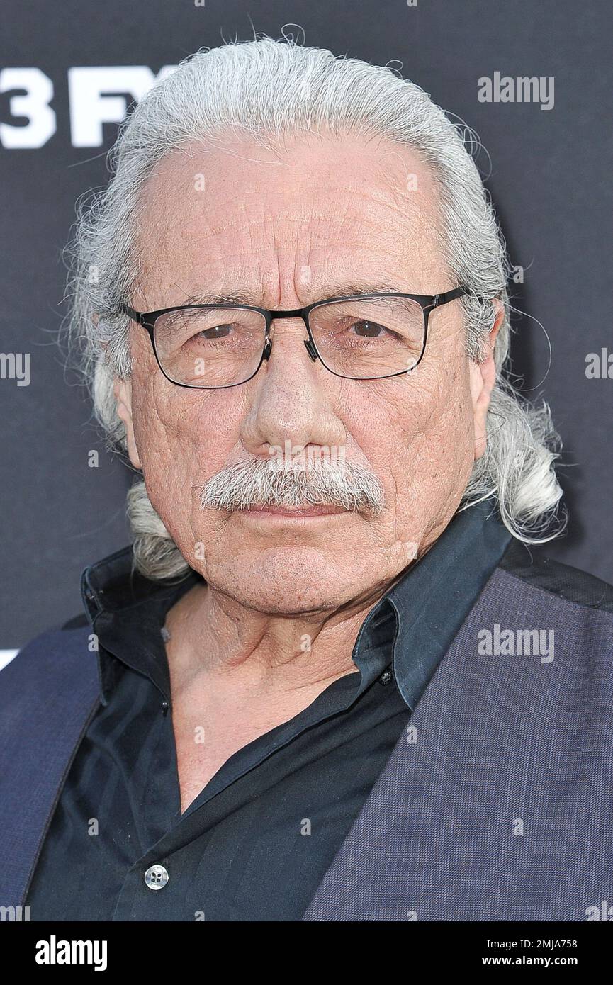 Edward James Olmos attends the LA premiere of "Mayans M.C." Season Two
