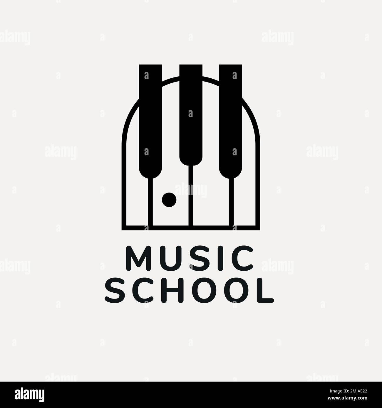 Music school logo template, entertainment business branding design vector Stock Vector