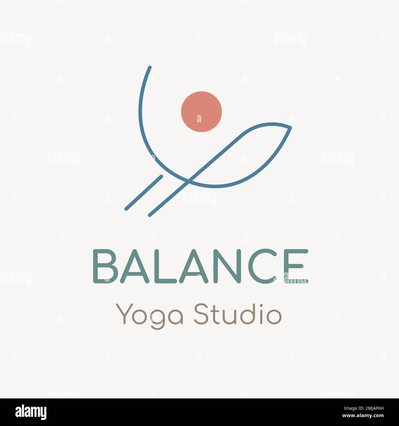 Yoga studio logo template, health & wellness business branding design
