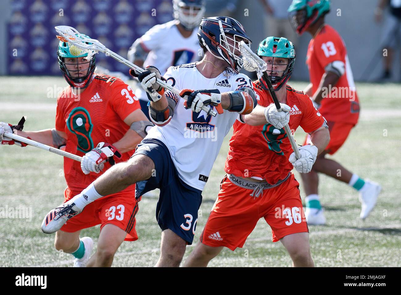 Whipsnakes' Matt Dunn (33) in action during a Premier Lacrosse League game  against the Chaos, Saturday, June 5, 2021, in Foxborough, Mass. The  Whipsnakes won 13-7. (AP Photo/Steve Luciano Stock Photo - Alamy