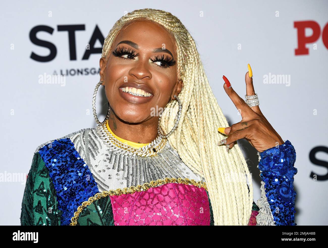 Lil' Mo attends the world premiere of the Starz television series
