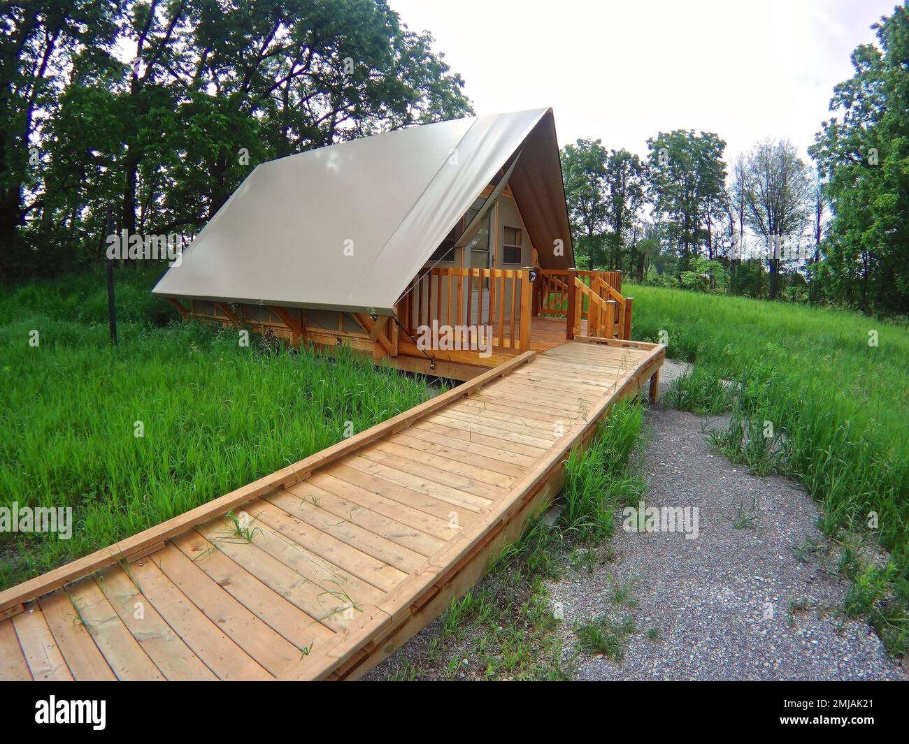 Campsites of Park Canada. camping tent unit for Stock Photo Alamy