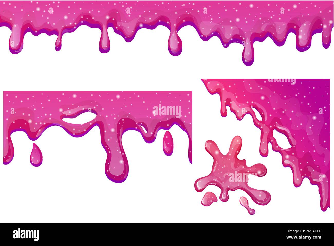 White dripping slime seamless element Royalty Free Vector