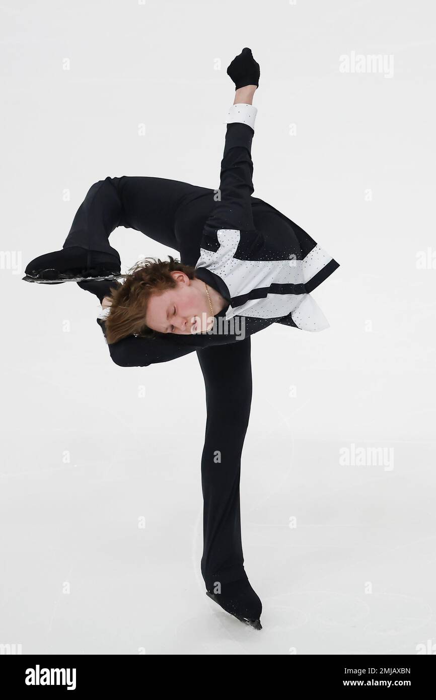 Ilia Malinin performs during the men's short program at the U.S. figure