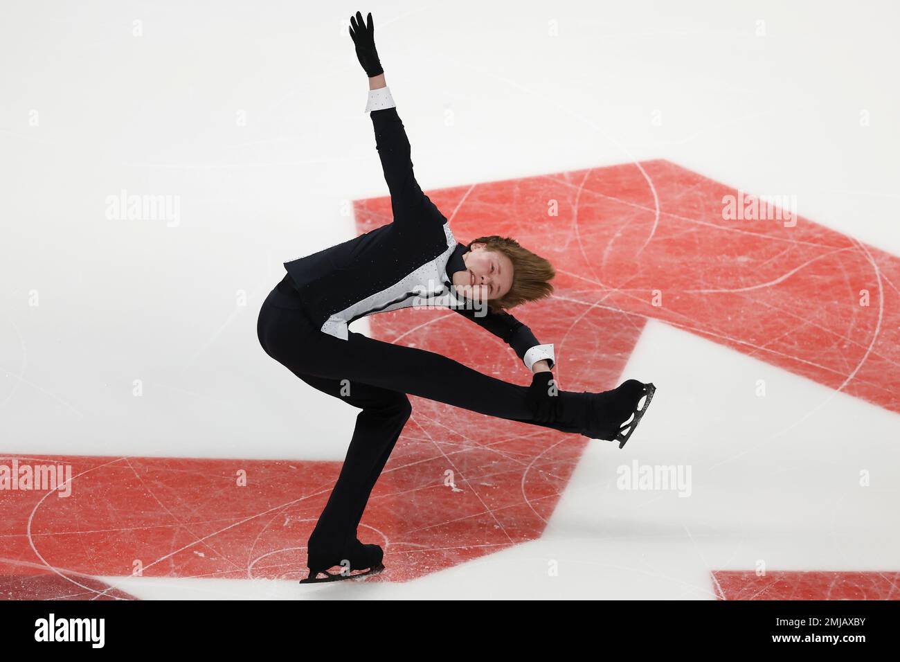 Ilia Malinin performs during the men's short program at the U.S. figure