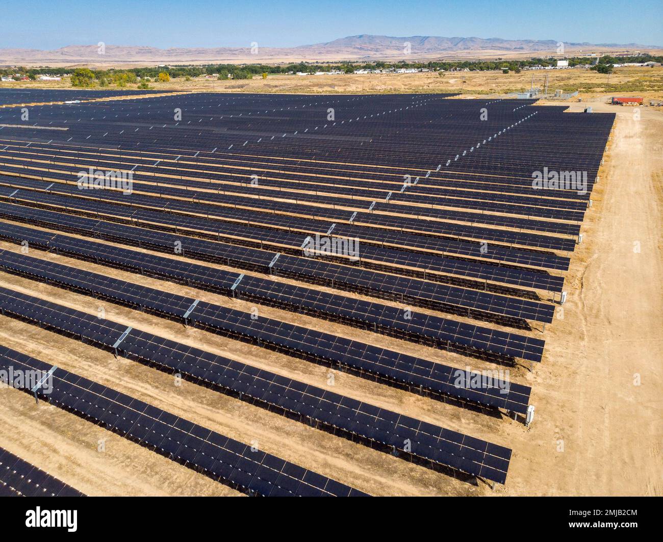 Solar energy power plant in the desert of SW Idaho Stock Photo - Alamy