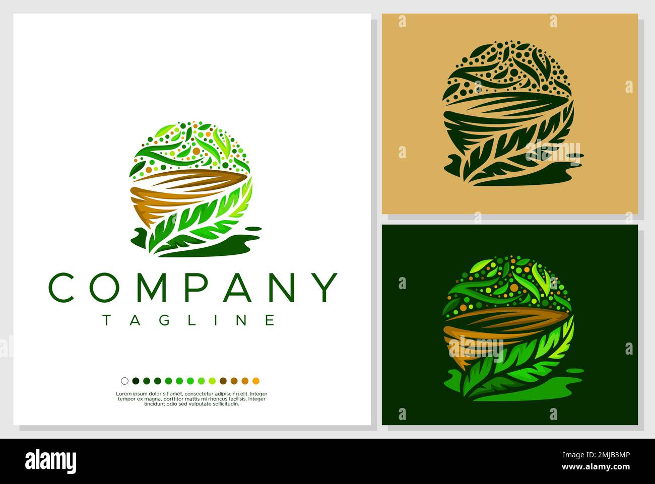 Vegan logo design template. Vegan food logo vector Stock Vector Image