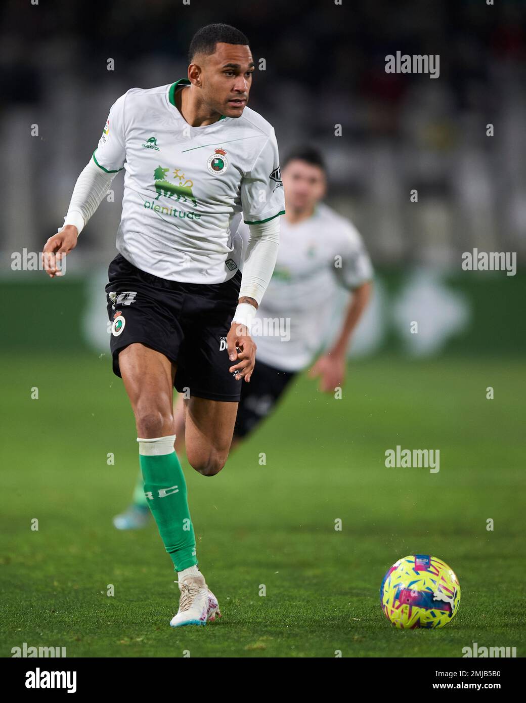 Jordi Mboula of Real Racing Club in action during the La Liga Smartbank  match between Real Racing Club and CD Tenerife at El Sardinero Stadium on  Janu Stock Photo - Alamy