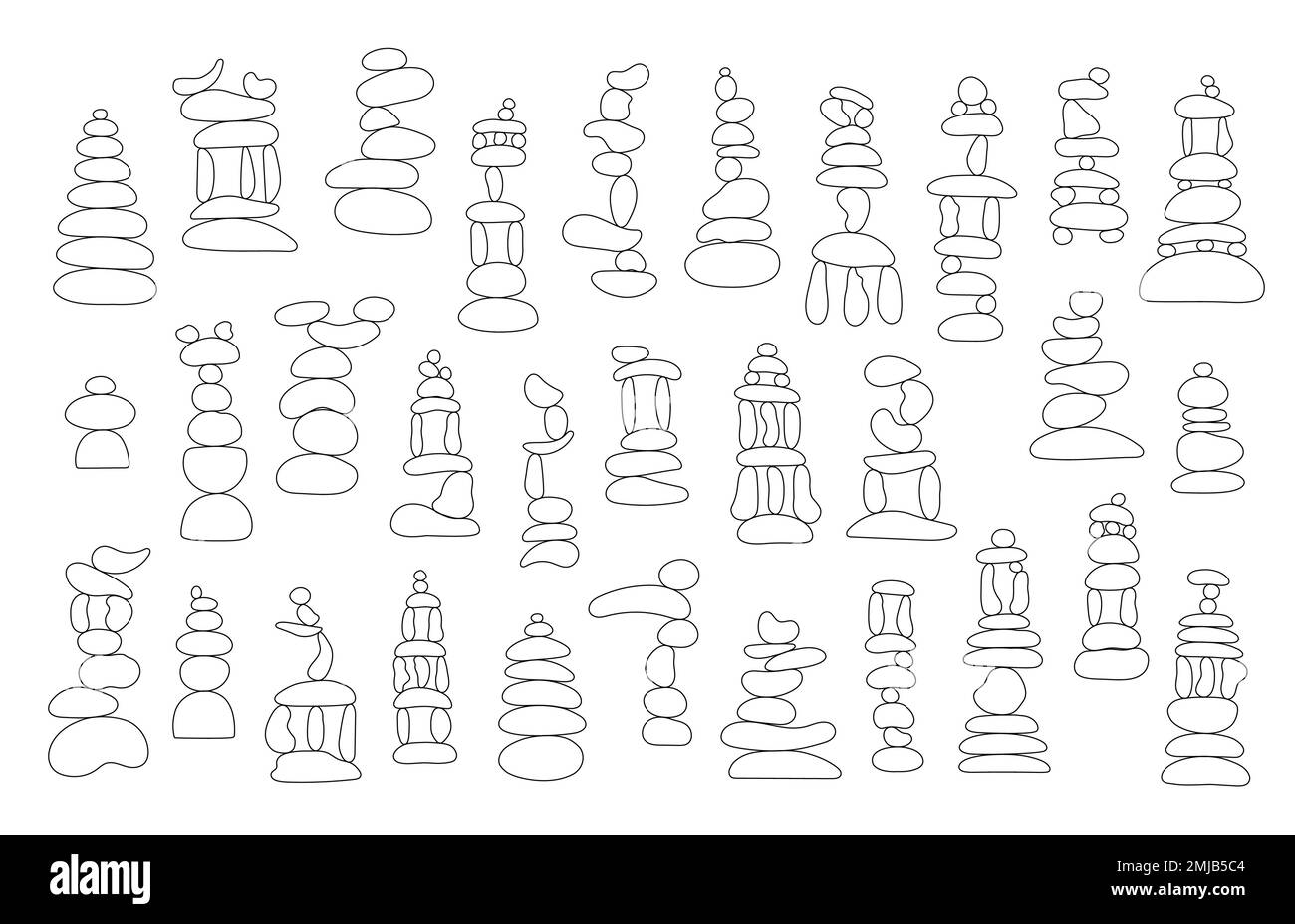 Pebble cairns Stock Vector Images Alamy