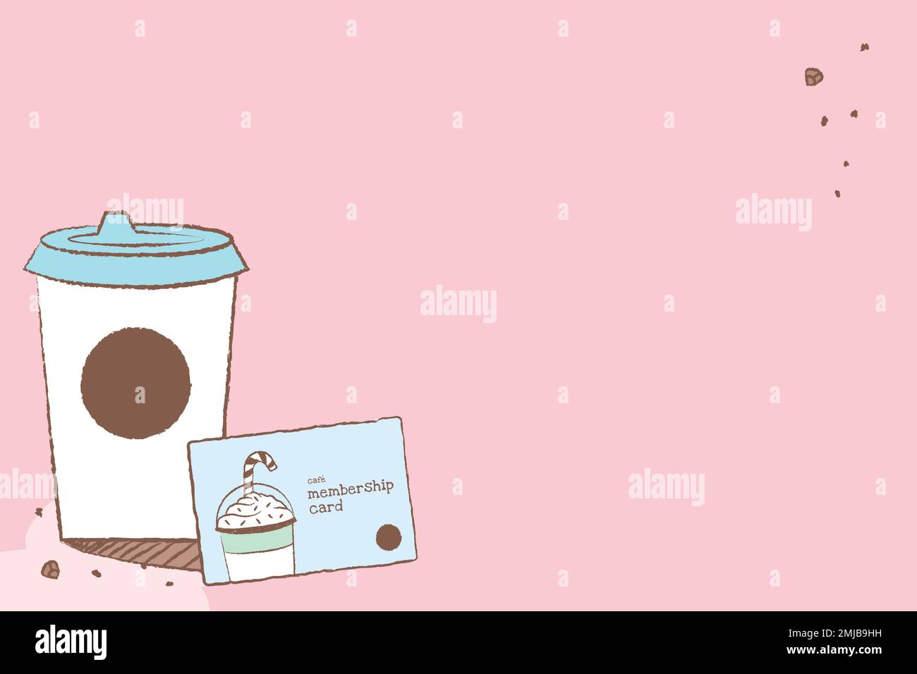Coffee shop background, pink wallpaper vector Stock Vector Image & Art -  Alamy